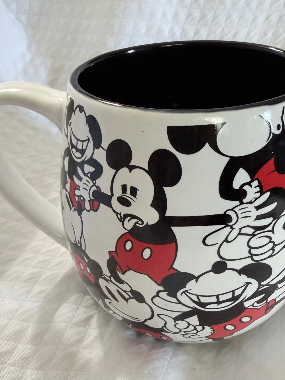 Disney Mickey Mouse Ceramic Mug - Black, White & Red